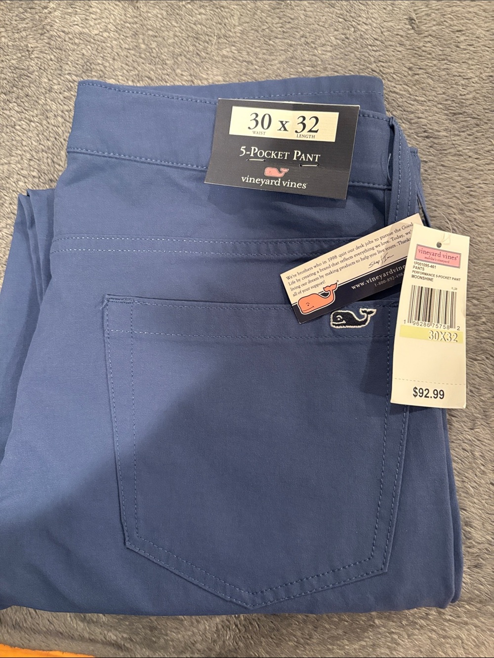 Vineyard Vines Men's 5-Pocket Pants in Blue